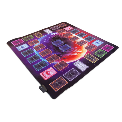 Yu-Gi-Oh! 2-speler TCG Speelmat met Multi-Color LED - 70x70Cm - Planet Burst - 2-Player TCG Playmat