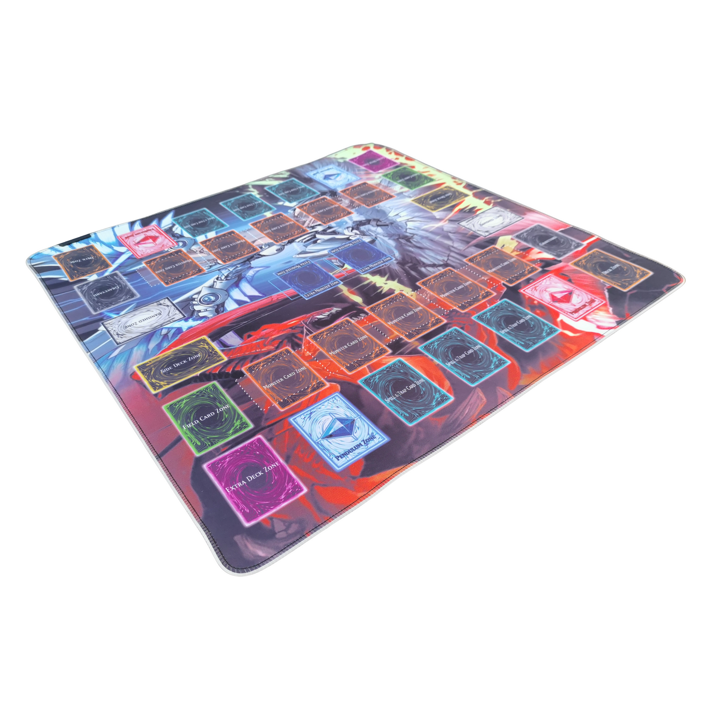 Yu-Gi-Oh! 2-speler TCG Speelmat- 70x70Cm - Slifer vs Shining Dragon - 2-Player TCG Playmat