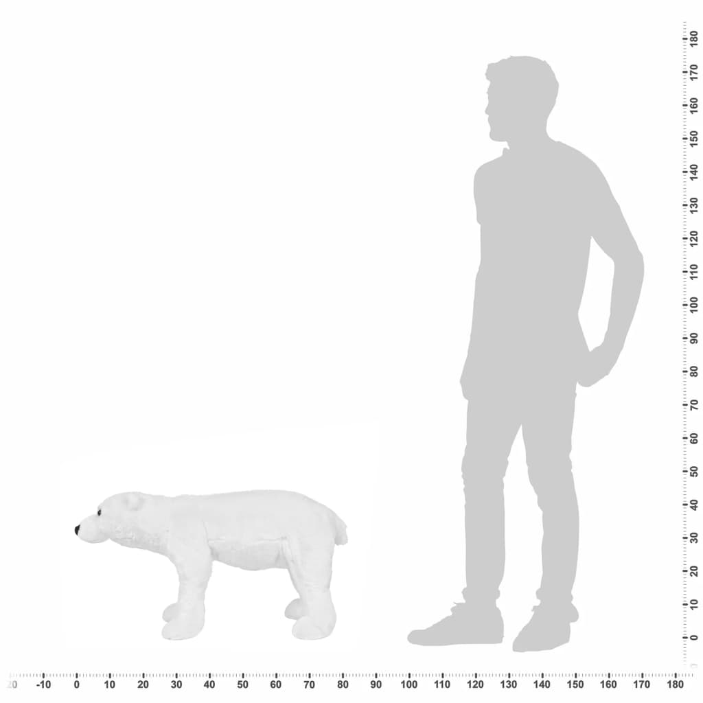 Speelgoedijsbeer staand XXL pluche wit