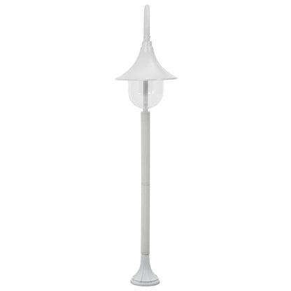 Paalverlichting tuin E27 120 cm aluminium wit