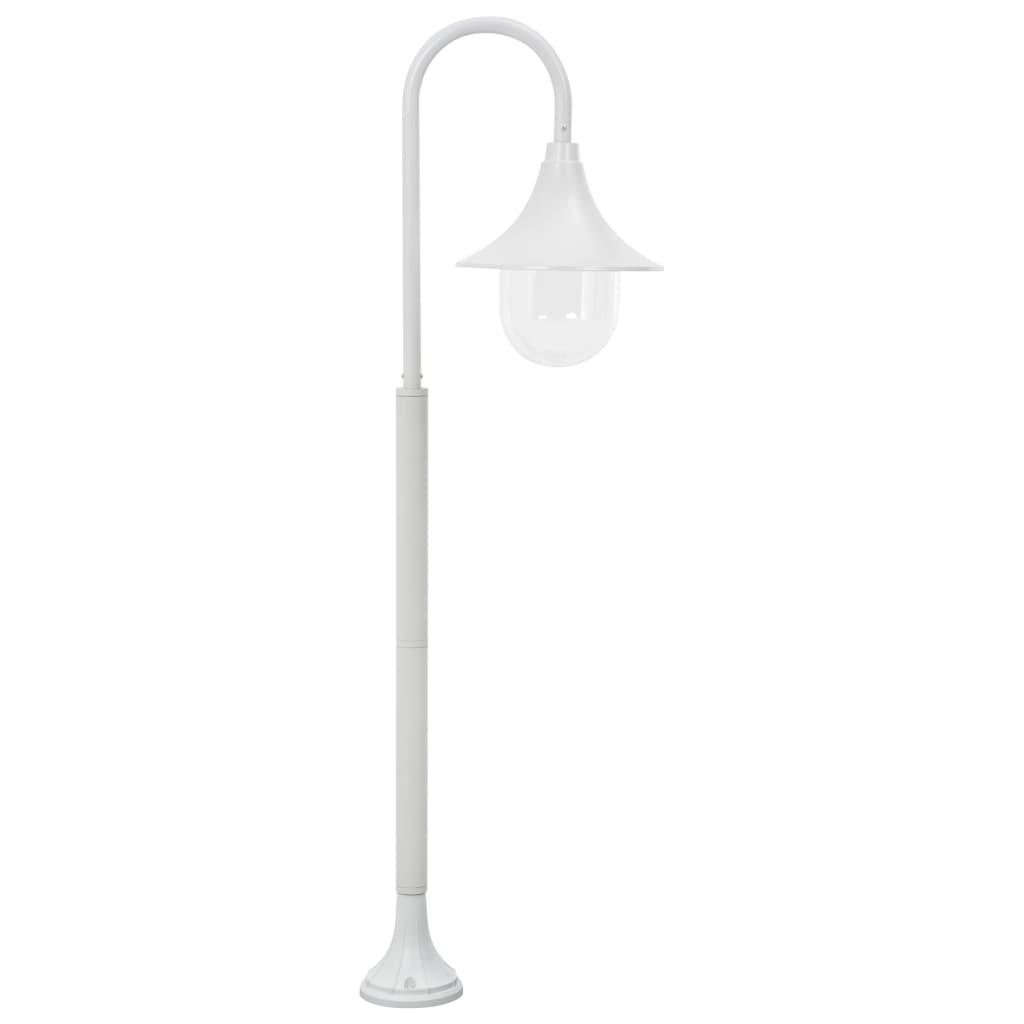 Paalverlichting tuin E27 120 cm aluminium wit