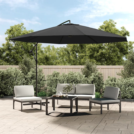 Zweefparasol met aluminium paal 350 cm antraciet