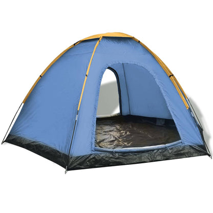 Tent 6-persoons blauw en geel