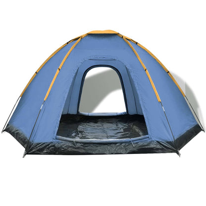 Tent 6-persoons blauw en geel