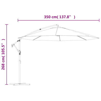 Zweefparasol 3,5 m groen