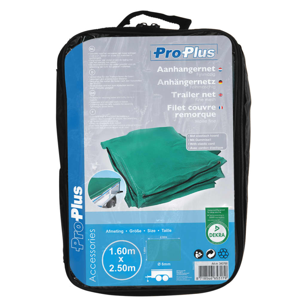 ProPlus aanhangernet fijnmazig met elastisch koord 1,6 x 2,5 m 340766