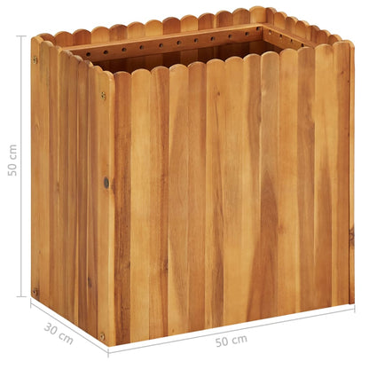 Plantenbak verhoogd 50x30x50 cm massief acaciahout