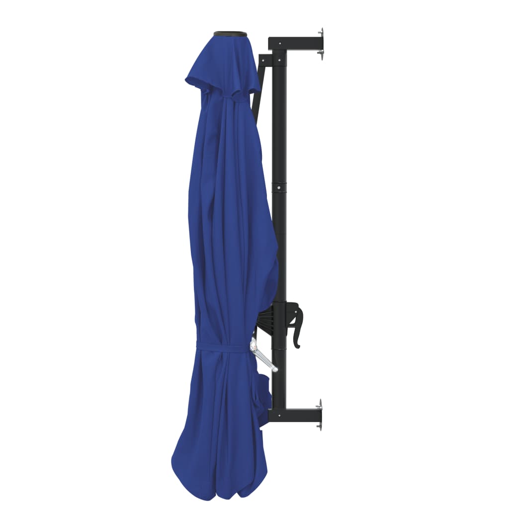 Wandparasol met metalen paal 300 cm blauw