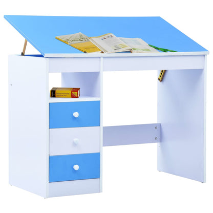 Kindertekentafel/-bureau kantelbaar blauw en wit