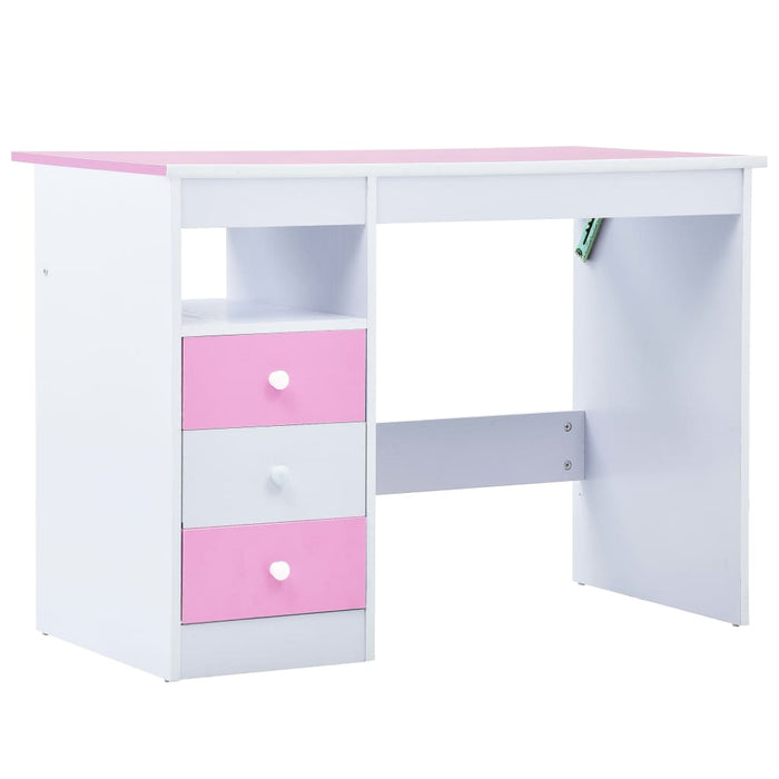 Kindertekentafel/-bureau kantelbaar roze en wit