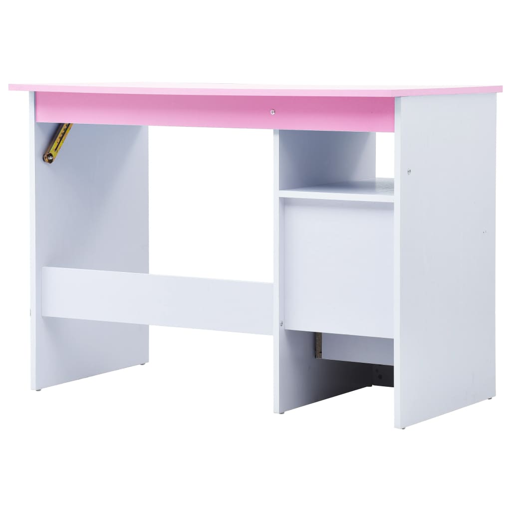 Kindertekentafel/-bureau kantelbaar roze en wit