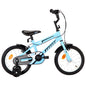 Kinderfiets 14 inch zwart en blauw