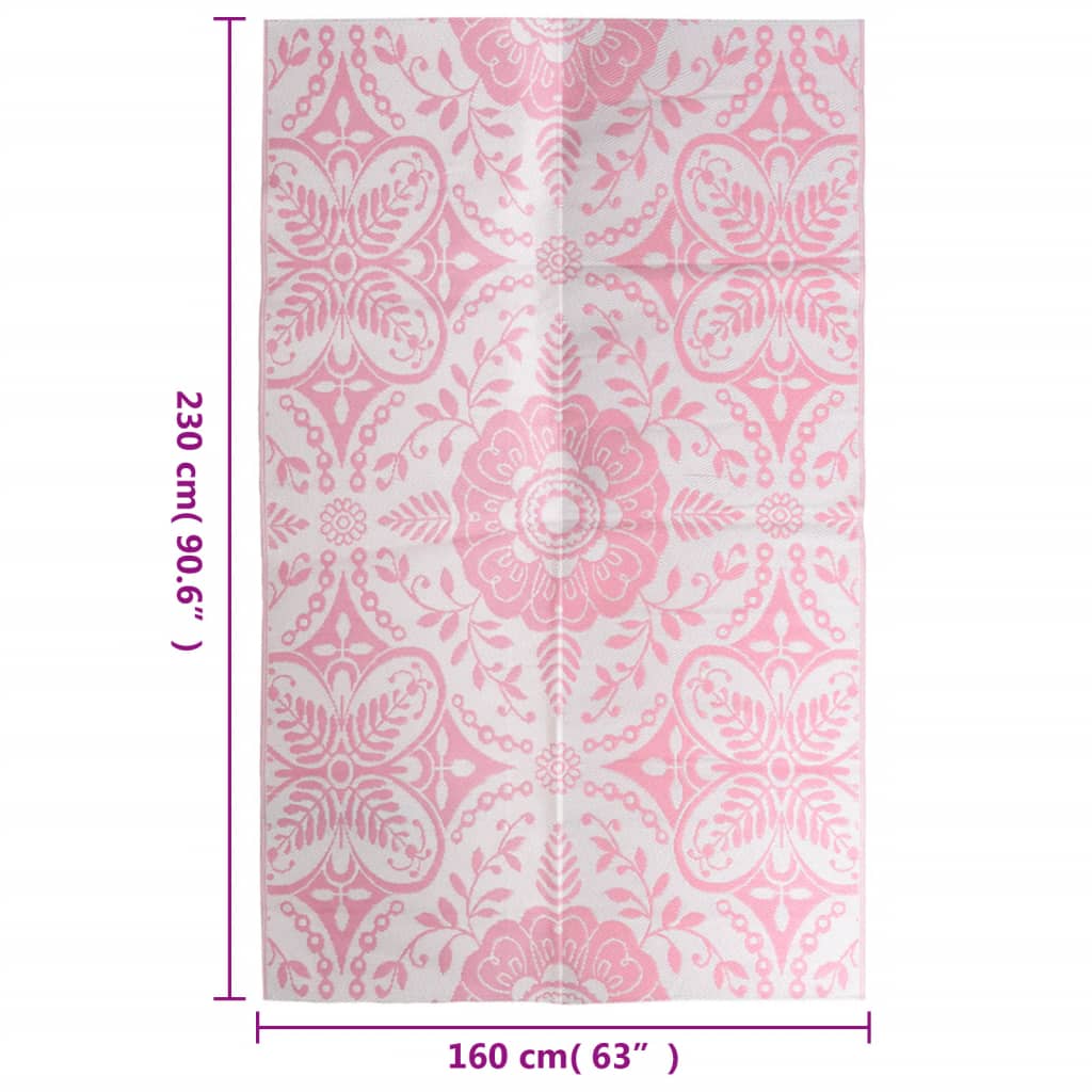 Buitenkleed 160x230 cm PP roze