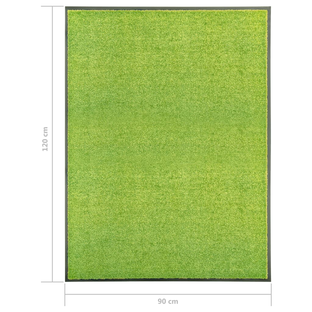 Deurmat wasbaar 90x120 cm groen