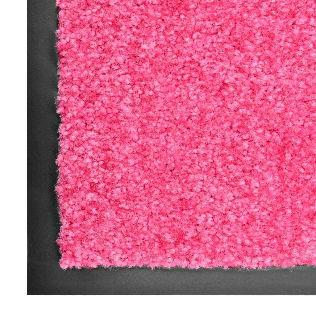 Deurmat wasbaar 60x90 cm roze