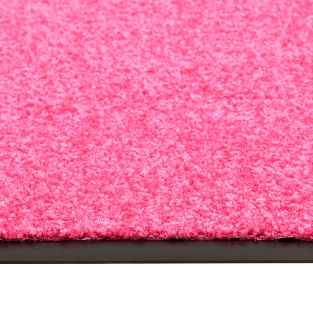 Deurmat wasbaar 60x90 cm roze