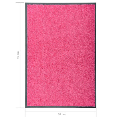 Deurmat wasbaar 60x90 cm roze