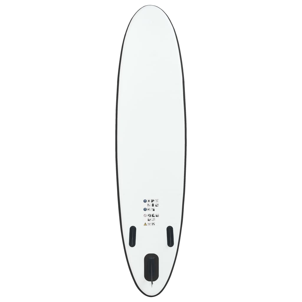 Stand Up Paddleboardset opblaasbaar zwart en wit