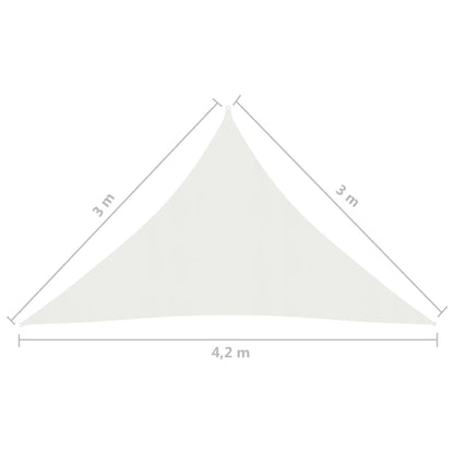 Zonnezeil 160 g/m² 3x3x4,2 m HDPE wit