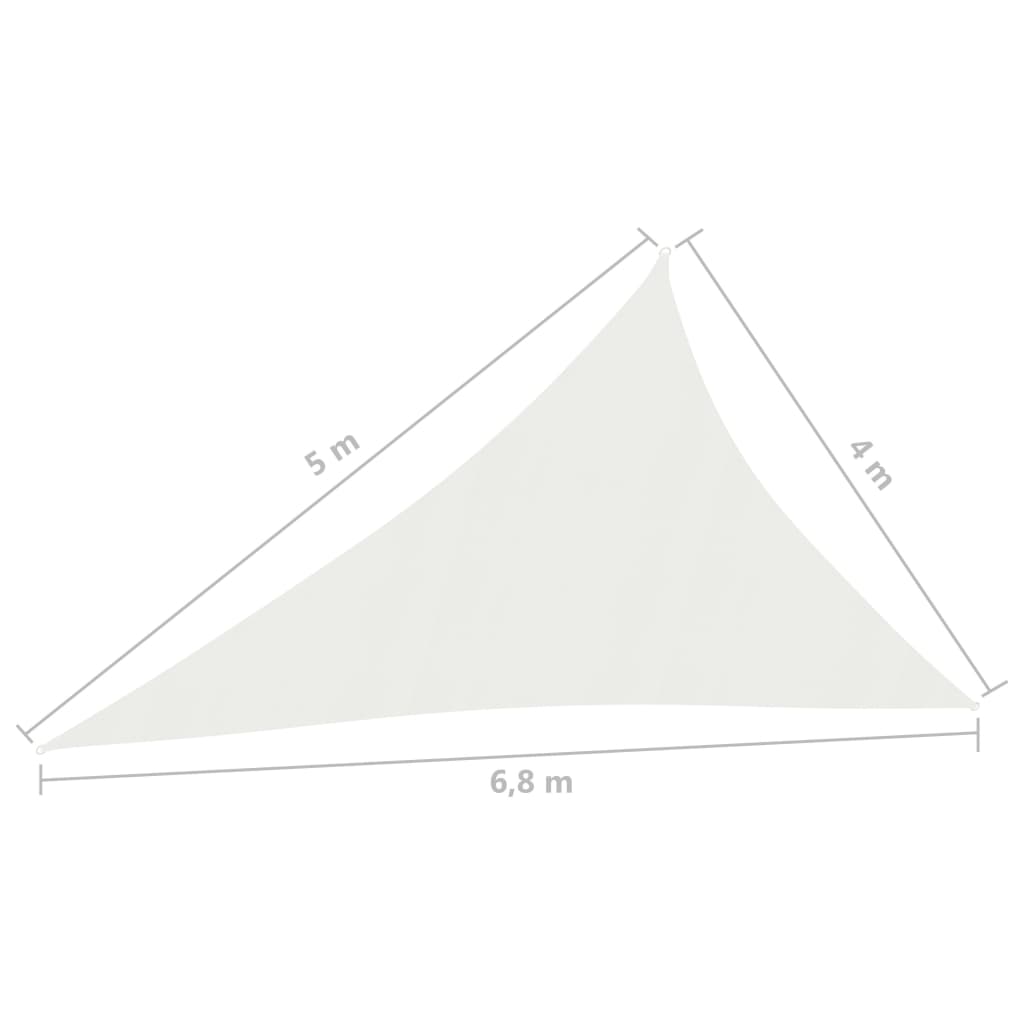 Zonnezeil 160 g/m² 4x5x6,8 m HDPE wit