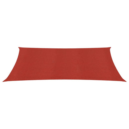 Zonnezeil 160 g/m² 3x5 m HDPE rood