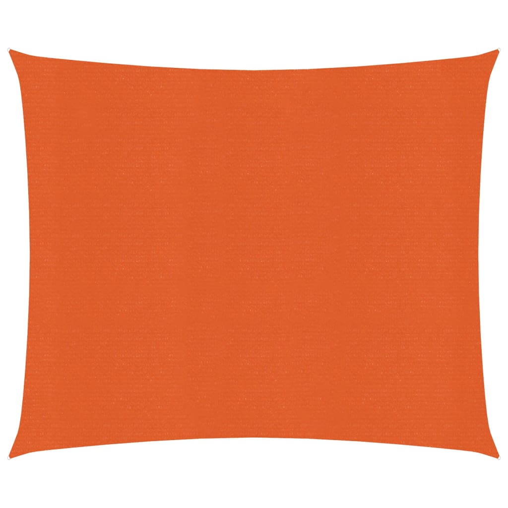 Zonnezeil 160 g/m² 3x3 m HDPE oranje