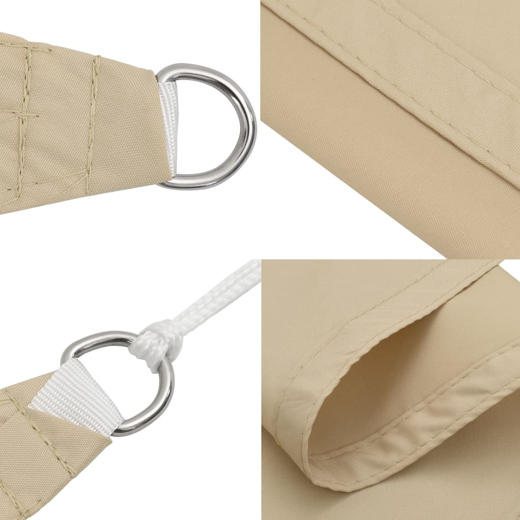 Zonnescherm driehoekig 2,5x2,5x3,5 m oxford stof beige