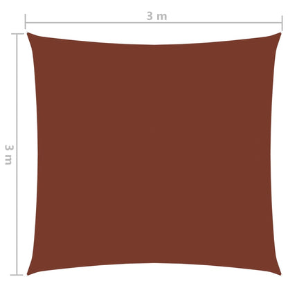 Zonnescherm vierkant 3x3 m oxford stof terracottakleurig