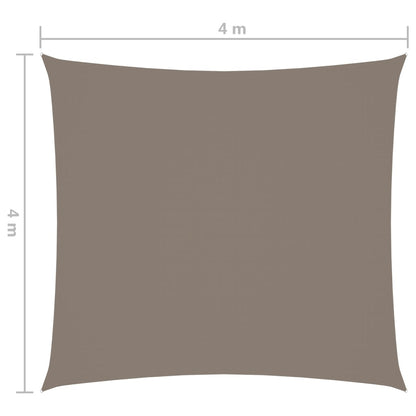 Zonnescherm vierkant 4x4 m oxford stof taupe