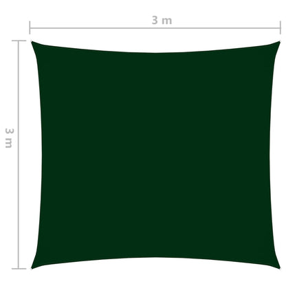 Zonnescherm vierkant 3x3 m oxford stof donkergroen