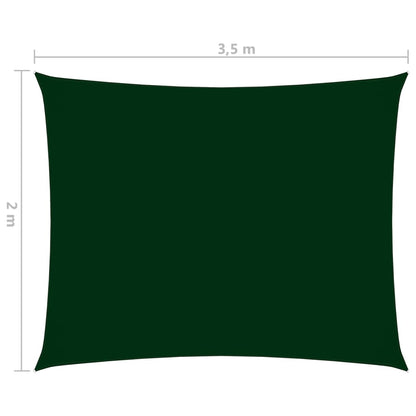 Zonnescherm rechthoekig 2x3,5 m oxford stof donkergroen