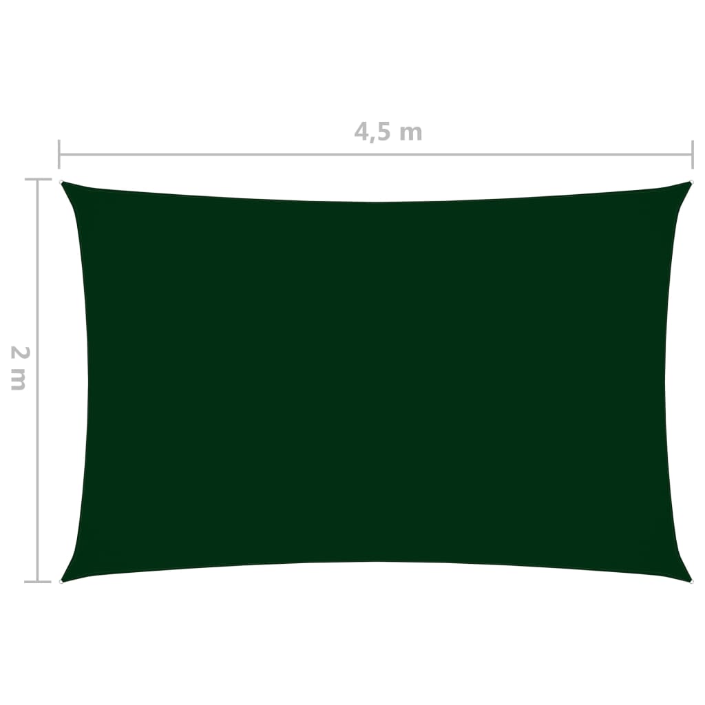 Zonnescherm rechthoekig 2x4,5 m oxford stof donkergroen