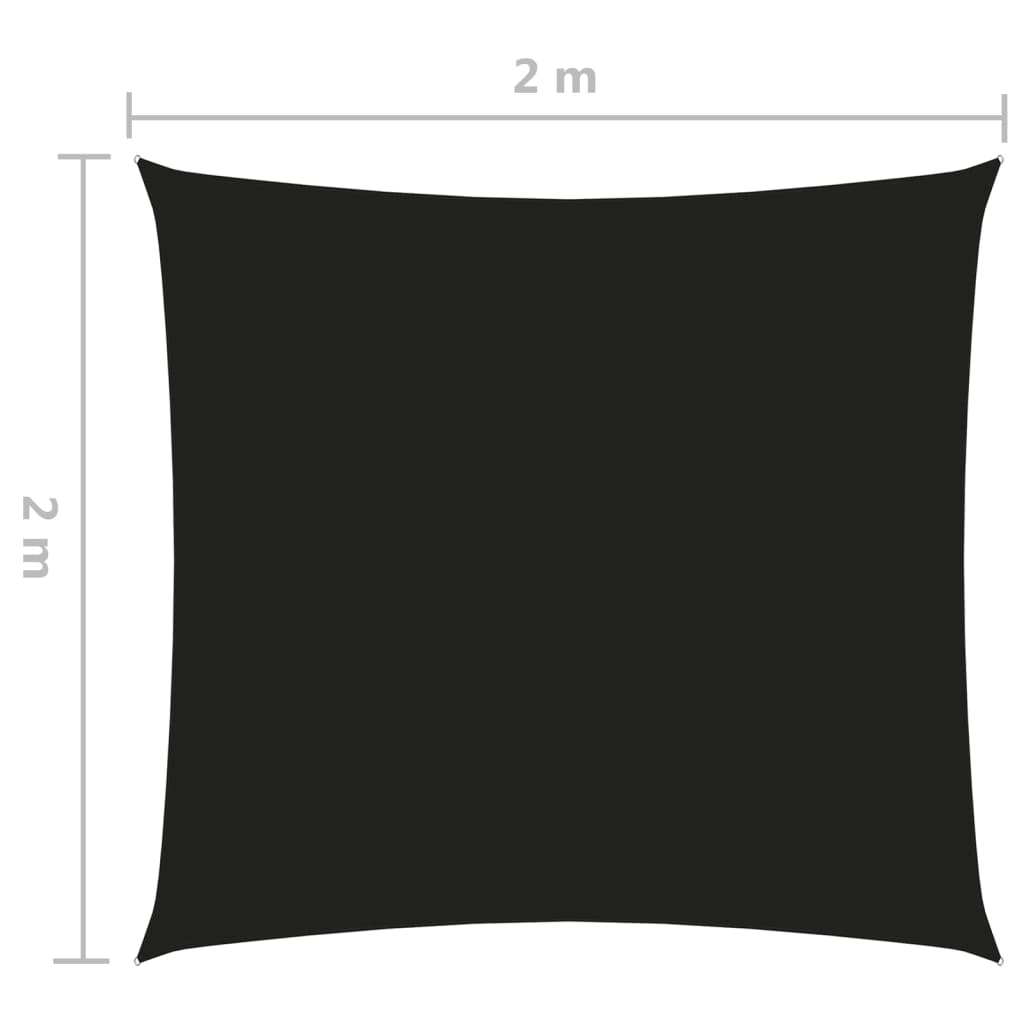 Zonnescherm vierkant 2x2 m oxford stof zwart