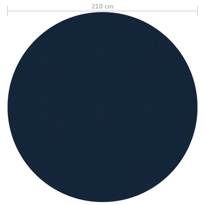 Zwembadfolie solar drijvend 210 cm PE zwart en blauw