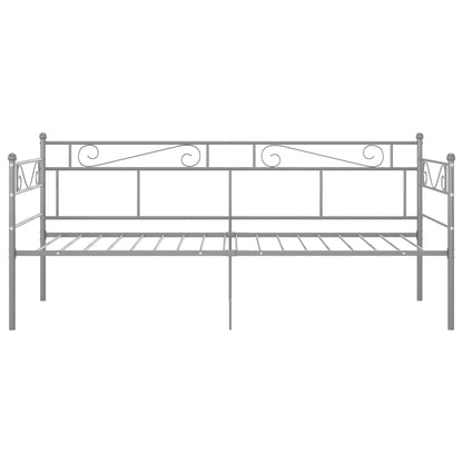 Slaapbankframe metaal grijs 90x200 cm