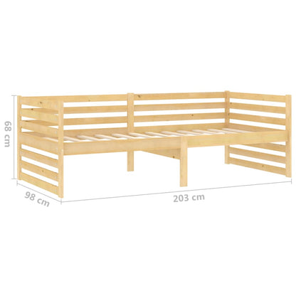 Slaapbank massief grenenhout 90x200 cm