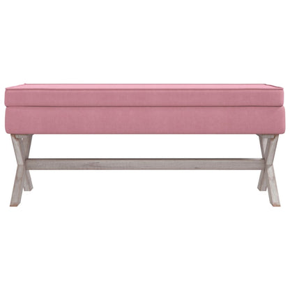 Opbergkruk 110x45x49 cm fluweel roze