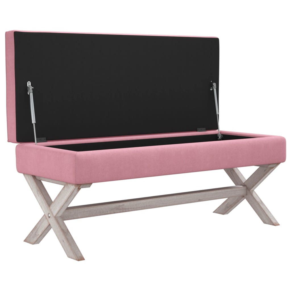 Opbergkruk 110x45x49 cm fluweel roze