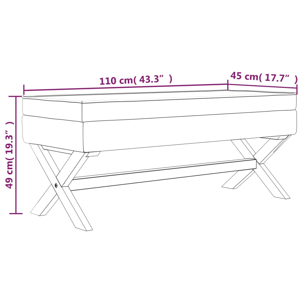 Opbergkruk 110x45x49 cm fluweel roze