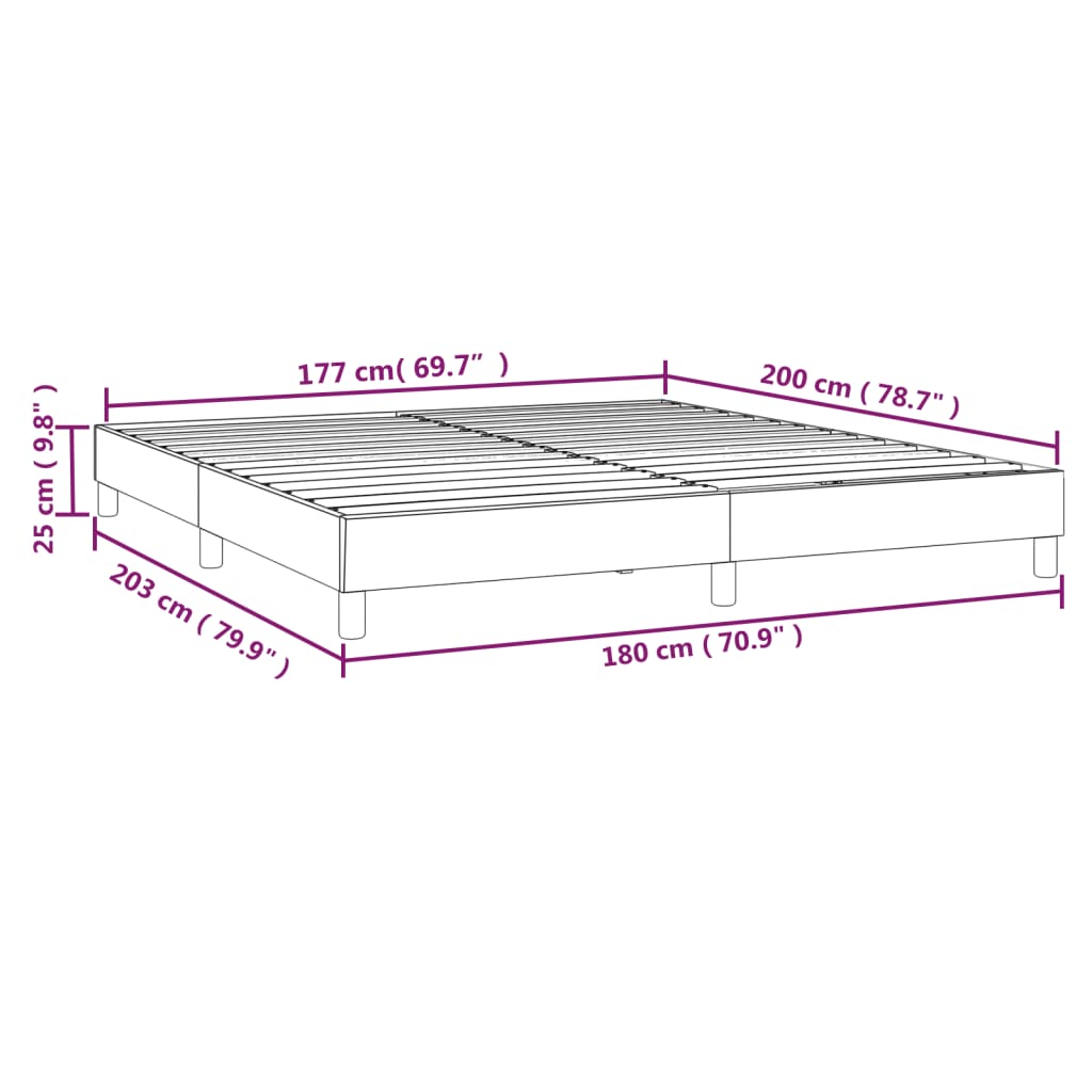 Boxspringframe kunstleer cappuccino 180x200 cm