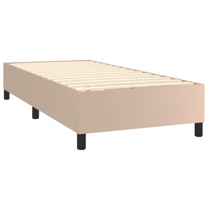 Boxspringframe kunstleer cappuccino 90x200 cm