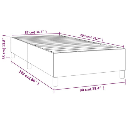 Boxspringframe kunstleer cappuccino 90x200 cm