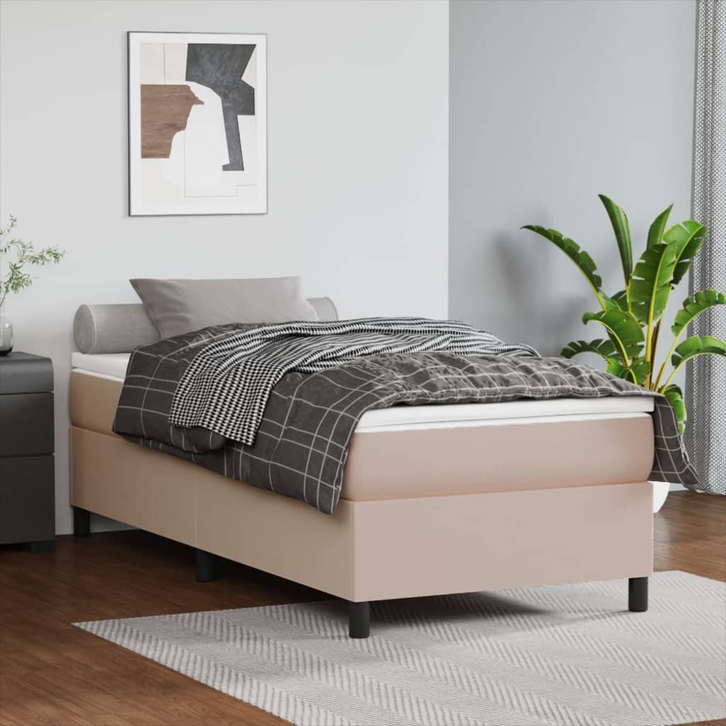 Boxspringframe kunstleer cappuccino 90x200 cm