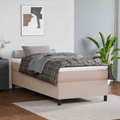 Boxspringframe kunstleer cappuccino 90x200 cm