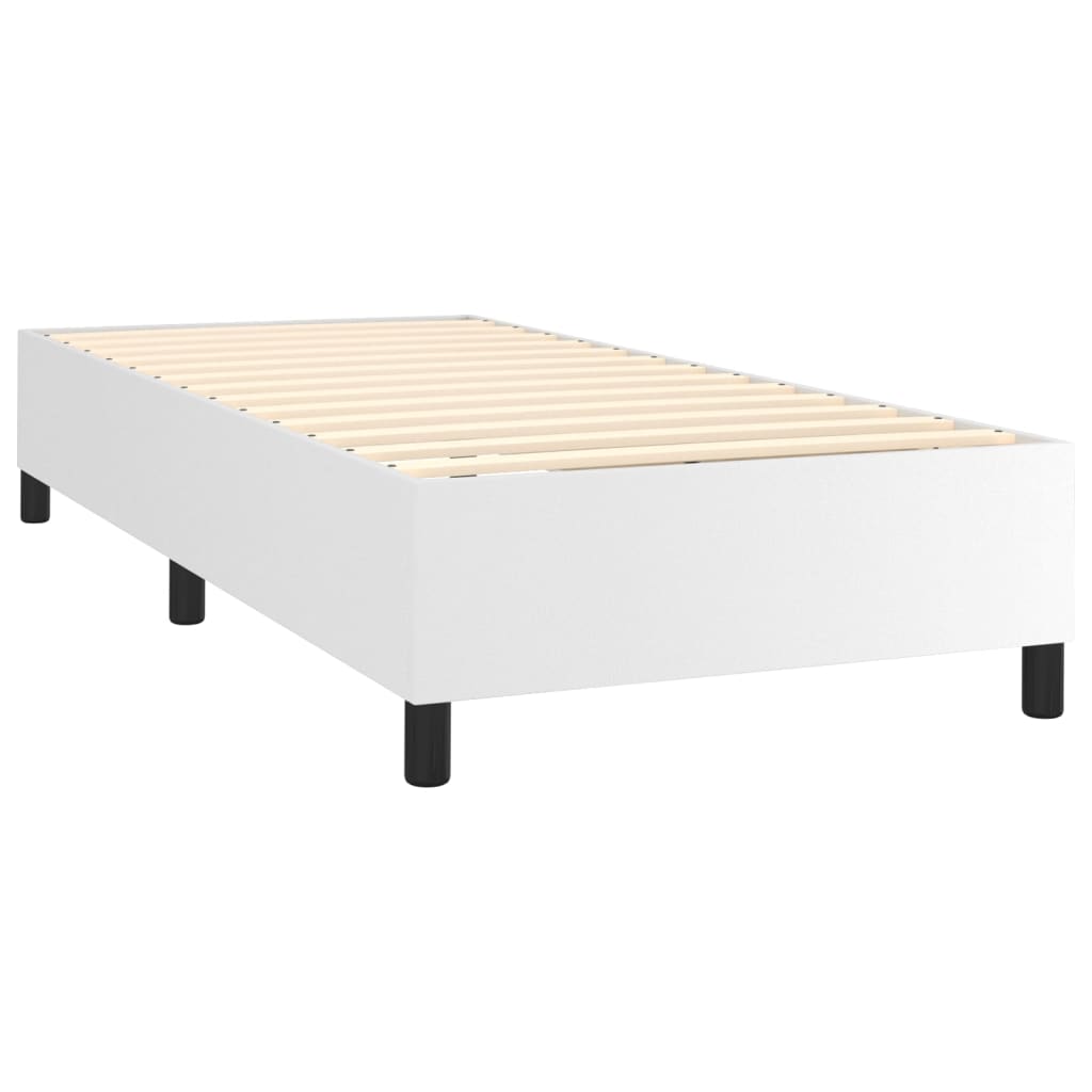 Boxspringframe kunstleer wit 100x200 cm