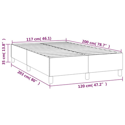 Boxspringframe kunstleer wit 120x200 cm