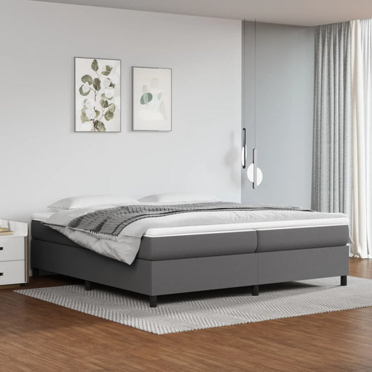 Boxspringframe kunstleer grijs 200x200 cm