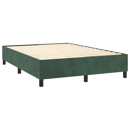 Boxspringframe fluweel donkergroen 140x200 cm