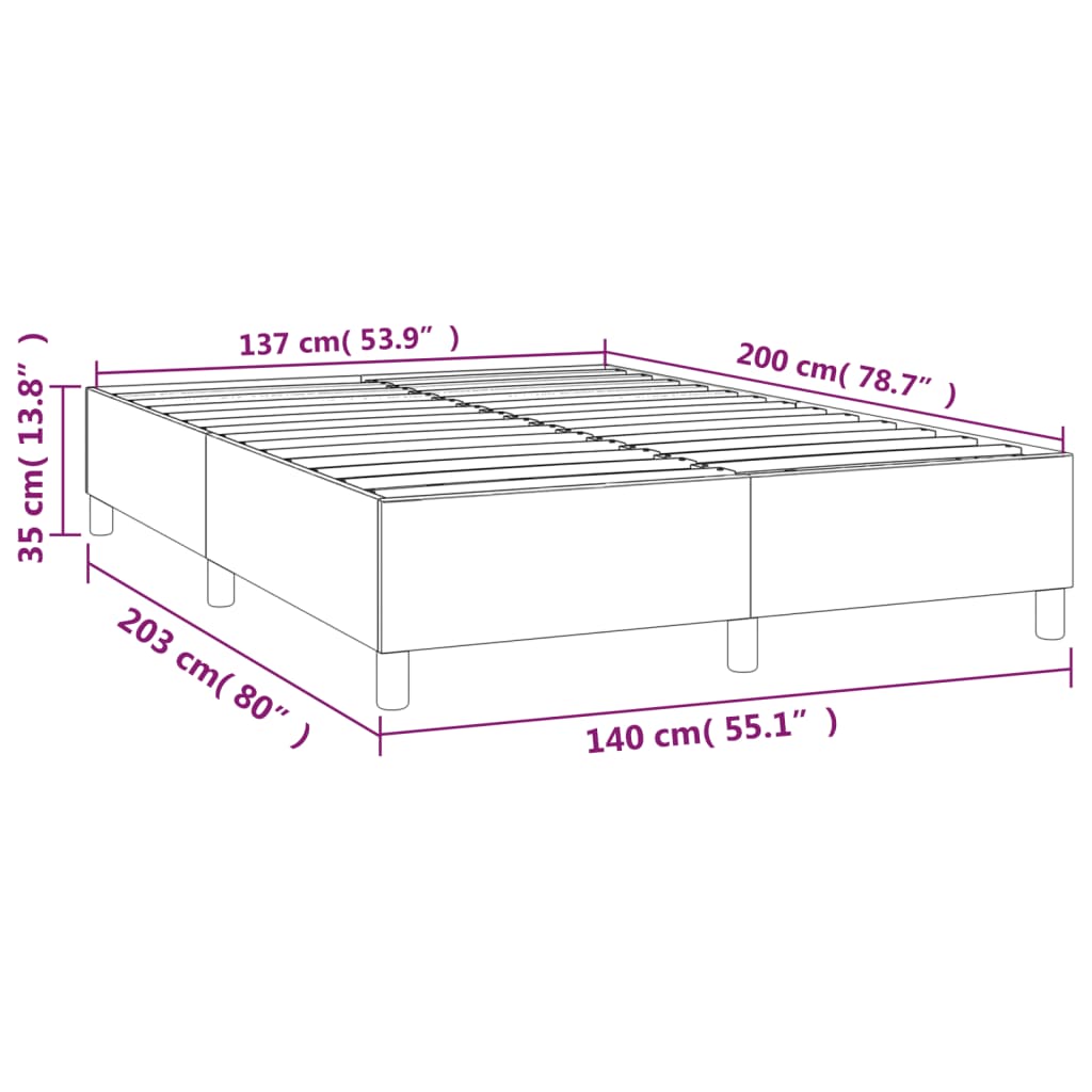 Boxspringframe fluweel donkergroen 140x200 cm