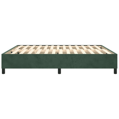 Boxspringframe fluweel donkergroen 160x200 cm